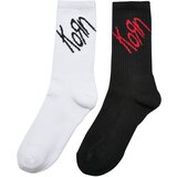 Merchcode Accessoires Korn Socks - Pack of 2 - Black/White Cene