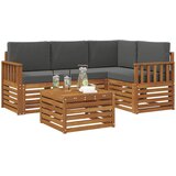  Set vanjskih sofa 5 kom. Prirodna i antracit Poliester | shoptok.hr