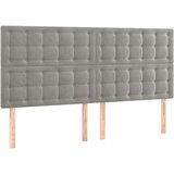  LED posteljno vzglavje svetlo sivo 180x5x118/128 cm žamet, (20792741) | Shoptok.si