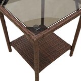  Set vanjskih sofa s jastukom 2 pcs Smeđa i crvena poliratan | shoptok.hr