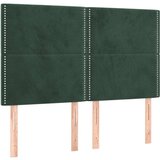  Krevet box spring s madracem LED tamnozeleni 140x190 cm baršun | shoptok.hr