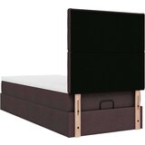 vidaXL Otomanski posteljni okvir z vzmetnico rjav 80x200 cm blago, (21608237) | Shoptok.si