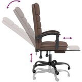  Masažni uredski naslonjač od umjetne kože smeđi | shoptok.hr