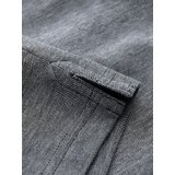 Ombre Men's melange polo shirt with striped collar - black melange | Shoptok.si