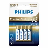 Philips Baterija Premium Alkaline AAA-LR03, 4 kosi