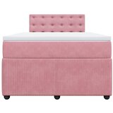 Box spring krevet s madracem ružičasti 120 x 200 cm baršunasti | shoptok.hr