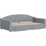  Dnevni krevet na razvlačenje svjetlosivi 100x200 cm od tkanine | shoptok.hr