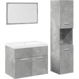  4-dijelni set kupaonskog namještaja siva boja betona drveni 60 x 38.5 x 46 cm | shoptok.hr
