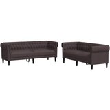  2-dijelni set sofa tamnosmeđi od tkanine | shoptok.hr