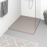 vidaXL Kada za tuš SMC smeđa 100 x 80 cm | shoptok.hr