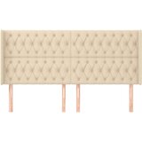  Uzglavlje s ušima krem 183x16x118/128 cm od tkanine | shoptok.hr