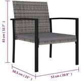  Vrtna jedilna garnitura 5-delna poli ratan siva, (20679971) | Shoptok.si