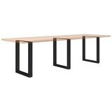  Noge za blagovaonski stol U-oblik 3 kom Crne 70 x (72-73) cm Čelik | shoptok.hr