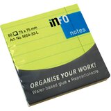  samoljepljiv 75x75mm crte 80L Global Notes 5654-33-L neon-zeleni | Shoptok.si