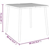  Vrtni stol antracit 80 x 80 x 71 cm čelični | shoptok.hr