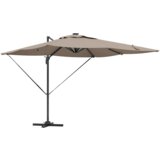  Cantilever Roma Sjenilo s LED-ima - Taupe (286 x 285 x 270 cm) - Aluminiij | shoptok.hr
