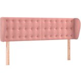 Maison Chic posteljno vzglavje - vzglavna omarica - nočna omarica z ušesi roza 147x23x78/88 cm žamet, (21710585) | Shoptok.si