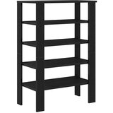 vidaXL Regal za čevlje črn 61x32x87,5 cm inženirski les | Shoptok.si