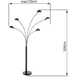 Globo 58228NB - podna lampa seymour 5xE14/40W/230V crna | Eponuda.com