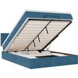 vidaXL Otomanski krevet s madracem tamnoplavi 140x190 cm baršunasti | shoptok.hr