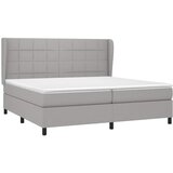  s oprugama i madracem svjetlosivi 200 x 200cm od tkanine | shoptok.hr
