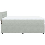 vidaXL Krevet s oprugama i madracem svjetlosivi 140x190 cm baršunasti | shoptok.hr