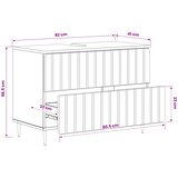  Kupaonski ormarić za sudoper ZWOLLE Crna 82 x 41 x 58,5 cm | shoptok.hr