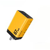 WEKOME Superbrzi Strujni GaN Punjac, 3-porta USB (3.0 i 2 x 3.1 tipC) 67W, žuti WP-U157