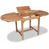 vidaXL Raztegljiva vrtna miza (110-160)x80x75 cm trdna tikovina Cene