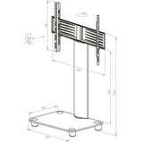 MID.YOU STOJALO ZA TV prozorno, srebrne barve | Shoptok.si