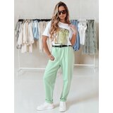 DStreet Spodnie damskie chinosy z paskiem TAILANDI miętowe | shoptok.hr