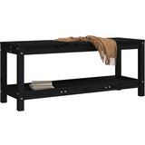  Vrtna klupa crna 108x35x45 cm od masivne borovine | shoptok.hr