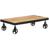  Stolić za kavu s kotačima od masivnog drva manga 100x55x26 cm | Eponuda.com