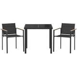  Set vanjskog namještaja 3 pcs Crna i antracit 80 x 80 x 73 cm | Shoptok.si