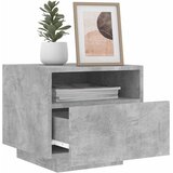  Noćni ormarići s LED svjetlima 2 kom boja betona 40x39x37 cm | shoptok.hr