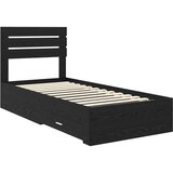  Krevetna konstrukcija Crni hrast 90 x 190 cm Konstruirano drvo | Shoptok.si