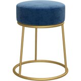  Okrogel stolček moder žamet | Shoptok.si