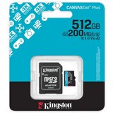Kingston Memorijska kartica U3 V30 microSDXC 512GB Canvas Go Plus 200MB/s A2 + adapter SDCG4/512GB | ePonuda.com