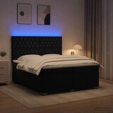  Boxspring krevet s madracem Crna 200 x 200 cm Baršun | shoptok.hr