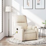  Masažni naslonjač bež tkanina od mikrovlakana | shoptok.hr