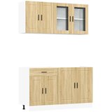  Set kuhinjskih ormarića od 4 dijela "Porto" od hrasta Sonoma, inženjerski drvo | shoptok.hr