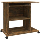 Maison Chic Računalniška miza - pisarniška miza dimljeni hrast 80x50x75 cm konstruiran les, (21785712) | Shoptok.si