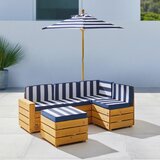Bessagi Kids Otroška Vrtna Garnitura Daisy, Modra, Bela, S Senčnikom | Shoptok.si