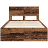  Okvir za krevet s uzglavljem Staro drvo 120 x 200 cm | shoptok.hr