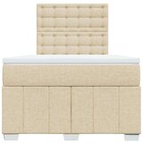  Krevet s oprugama i madracem krem 120 x 200 cm od tkanine | shoptok.hr
