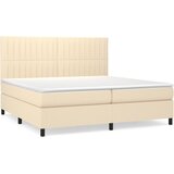  s oprugama i madracem krem 200 x 200 cm od tkanine | shoptok.hr