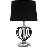 Mauro Ferretti Crna/u srebrnoj boji stolna lampa s tekstilnim sjenilom (visina 44,5 cm) Darky – Cijene