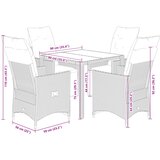  5-dijelni vrtni bistro set od poliratana s jastucima sivi | shoptok.hr