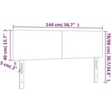  Uzglavlje bijelo 144 x 5 x 78/88 cm od umjetne kože | shoptok.hr
