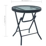  3-dijelni bistro set sivi čelični | shoptok.hr